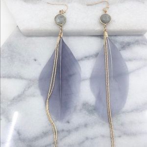 Feather Gold Earrings